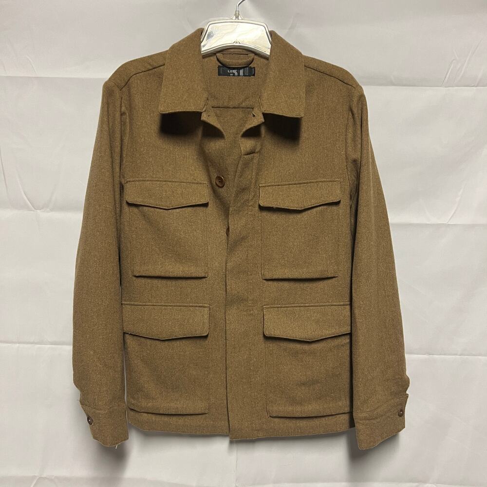 Le 31 Women's Wool Blend Button Front Camel Blazer Jacket Size Small